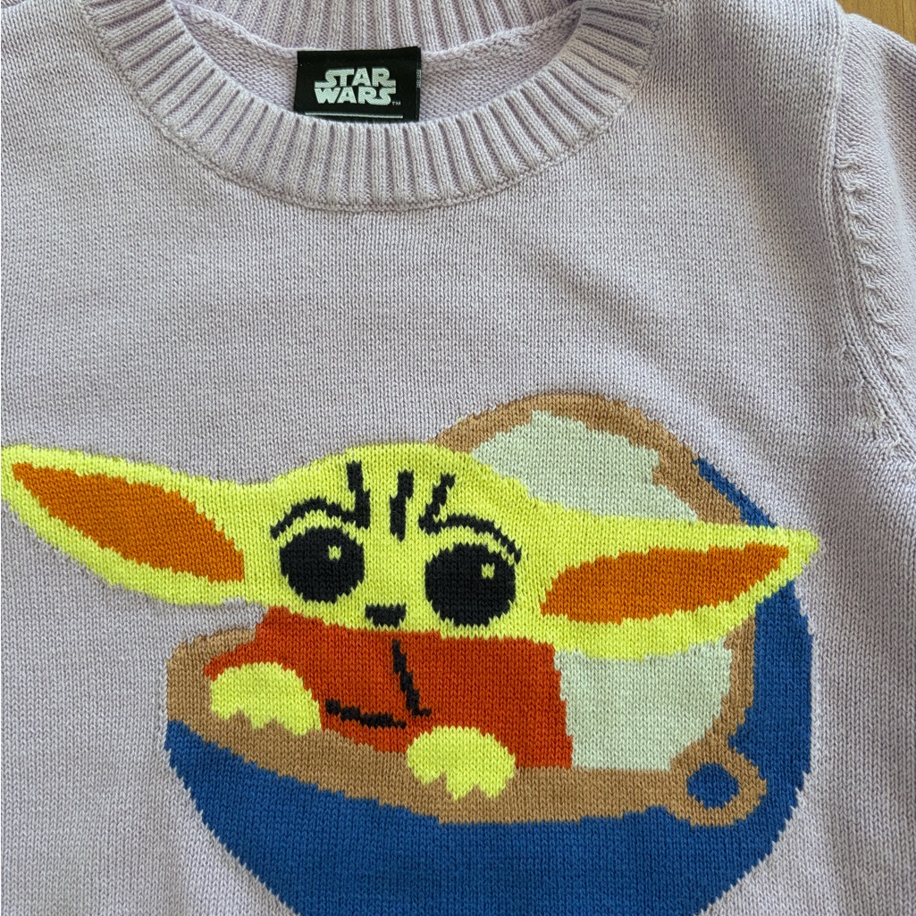 Star Wars Grogu | 4t Lavender Sweater With The Child